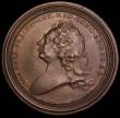 London Coins : A185 : Lot 1040 : Death of John Freind 1728 62mm diameter in copper by F. St.Urbain, Obverse: Bust left IOHANNES . FRI...