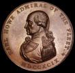 London Coins : A185 : Lot 1082 : Death of Earl Howe 1799 38mm diameter in copper by T. Wyon Sr. Obverse: Bust of Earl Howe left, unif...