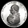London Coins : A185 : Lot 1083 : Death of Earl Howe 1799 38mm diameter in White Metal by T. Wyon Sr. Obverse: Bust of Earl Howe left,...