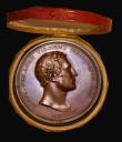 London Coins : A185 : Lot 1102 : British Victories in the Peninsular War 1810 50mm in bronze, by T.Wyon Jnr. Obverse: Bust right, LIE...