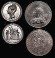 London Coins : A185 : Lot 1165 : Medals (3) Queen Victoria Diamond Jubilee 1897 76mm diameter in oxidised White Metal by F.Bowcher/Sp...