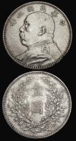 London Coins : A185 : Lot 1385 : China (2) Republic Dollar Year 3 Six Characters above head, Y#329 GVF lightly toned on the reverse, ...