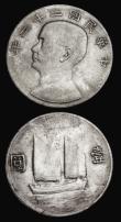 London Coins : A185 : Lot 1390 : China Republic Dollar Year 23 (1934) Y#345 EF with golden tone, Kiau Chau Ten Cents 1909 KM#2 VF wit...