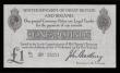 London Coins : A185 : Lot 14 : One Pound Bradbury T11.2 issued 1914, series D1/17 25271, portrait of King George V at top left, (Pi...