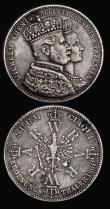 London Coins : A185 : Lot 1441 : German States - Prussia Thalers (2) 1861 Coronation of Wilhelm and Augusta KM#488 Fine/Good Fine wit...