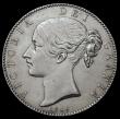 London Coins : A185 : Lot 1718 : Crown 1845 Cinquefoil stops on edge ESC 282, Bull 2564 , EF in an LCGS holder and graded LCGS 60