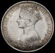 London Coins : A185 : Lot 1719 : Crown 1847 Gothic, UNDECIMO edge, ESC 288, Bull 2571 in an LCGS holder and graded LCGS 65, the Gothi...