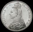 London Coins : A185 : Lot 1721 : Crown 1887 ESC 296, Bull 2585, UNC or near so and highly lustrous, the obverse with a scratch on the...