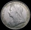London Coins : A185 : Lot 1728 : Crown 1897 LXI ESC 313, Bull 2603, Davies 522 dies 2D, UNC with attractive gold and olive tone, in a...