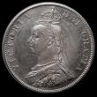 London Coins : A185 : Lot 1731 : Double Florin 1887 Arabic 1 Proof ESC 396, Bull 2698, UNC with blue/grey toning, in an LCGS holder a...