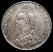 London Coins : A185 : Lot 1732 : Double Florin 1888 ESC 397, Bull 2699, Davies 542, dies 2B, UNC and lustrous with touches of gold, b...