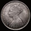 London Coins : A185 : Lot 1742 : Florin 1864 Colon after BRIT, ESC 824, Bull 2854, Die Number 25, UNC the obverse with attractive gol...