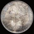 London Coins : A185 : Lot 1743 : Florin 1868 Top Cross overlaps border beads, ESC 833, Bull 2866, Davies 748 dies 3B, Die Number 19, ...