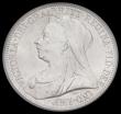 London Coins : A185 : Lot 1751 : Florin 1895 ESC 879, Bull 2965, Davies 838 dies 2A, UNC and fully lustrous, in an LCGS holder and gr...