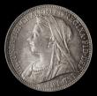 London Coins : A185 : Lot 1755 : Florin 1901 ESC 885, Bull 2972, Choice UNC the obverse with beautiful gold, blue and russet tone, th...