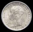 London Coins : A185 : Lot 1757 : Groat 1839 ESC 1932, Bull 3323 Lustrous UNC, the obverse with a pleasing and multicoloured tone, in ...