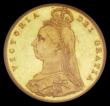 London Coins : A185 : Lot 1763 : Half Sovereign 1887 Jubilee Head Imperfect J in J.E.B. Marsh 478F, UNC with reflective fields, in an...