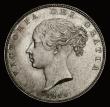 London Coins : A185 : Lot 1771 : Halfcrown 1849 Large Date, ESC 682, Bull 2730, UNC and beautifully toned over original mint lustre, ...