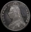 London Coins : A185 : Lot 1777 : Halfcrown 1887 Jubilee Head Proof, ESC 720, Bull 2772, Davies 641P, nFDC attractively toned on refle...