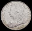 London Coins : A185 : Lot 1782 : Halfcrown 1896 ESC 730, Bull 2782, Davies 669 dies 2B, UNC and almost fully lustrous with hints of a...