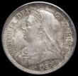 London Coins : A185 : Lot 1785 : Halfcrown 1900 ESC 734, Bull 2786, UNC with gold and olive tone over original mint lustre, the eye a...