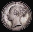 London Coins : A185 : Lot 1792 : Shilling 1853 Proof ESC 1301, Bull 3003, nFDC with attractive and colourful tone exhibiting gold, bl...