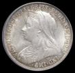 London Coins : A185 : Lot 1810 : Shilling 1893 Large Letters on obverse, ESC 1361, Bull 3153, Davies 1011A dies 2A, UNC with gold, bl...