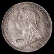 London Coins : A185 : Lot 1816 : Shilling 1900 ESC 1369, Bull 3165, Choice UNC, colourfully toned over original mint lustre, a beauti...