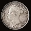 London Coins : A185 : Lot 1822 : Sixpence 1853 ESC 1698, Bull 3189, UNC a superb example with choice deep tone, exhibiting shades of ...