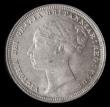 London Coins : A185 : Lot 1828 : Sixpence 1885 ESC 1746, Bull 3258, UNC and lustrous with golden tone enhanced by touches of magenta ...