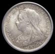 London Coins : A185 : Lot 1841 : Sixpence 1900 ESC 1770, Bull 3293 Choice UNC and lustrous with an attractive gold, blue and magenta ...