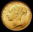 London Coins : A185 : Lot 1844 : Sovereign 1880 George and the Dragon, Horse with Short tail, W.W. complete on truncation, No B.P. Ma...