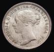 London Coins : A185 : Lot 1850 : Threepence 1868 ESC 2075B, Bull 3412, Choice UNC with subtle gold and blue/green tone over original ...
