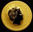 London Coins : A185 : Lot 1859 : Australia $100 Gold Kangaroo 2007P Reverse: Kangaroo left, at sunset, KM#1779, Gold One Ounce UNC