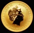 London Coins : A185 : Lot 1864 : Australia $100 Gold Kangaroo 2012P Reverse: Kangaroo standing right with Australian Outback Windmill...