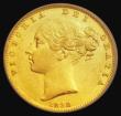London Coins : A185 : Lot 1876 : Sovereign 1838 Marsh 22, S.3852 EF/GEF the reverse lustrous, in an LCGS holder and graded LCGS 60, v...