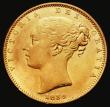 London Coins : A185 : Lot 1877 : Sovereign 1839 Marsh 23, S.3852, VF/GVF in an LCGS holder and graded LCGS 40, an extremely rare date...