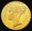 London Coins : A185 : Lot 1881 : Sovereign 1843 Broken Second I in BRITANNIARUM the I missing it's top left serif and resembles ...