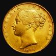 London Coins : A185 : Lot 1882 : Sovereign 1844 Broken Second I in BRITANNIARUM, the I missing it's top left serif and resembles...