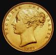 London Coins : A185 : Lot 1891 : Sovereign 1853 WW Raised on truncation, G of GRATIA tilts to the left, type as Marsh 36, S.3852C, LC...