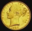 London Coins : A185 : Lot 1903 : Sovereign 1864 Marsh 49, S.3853 Die Number 90 GVF/NEF with some contact marks