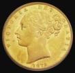 London Coins : A185 : Lot 1916 : Sovereign 1872M Shield Reverse, Marsh 59, S.3854 EF the reverse lustrous, in an LCGS holder and grad...