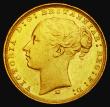 London Coins : A185 : Lot 1941 : Sovereign 1879M George and the Dragon, Horse with medium tail, Larger last stop in B.P., Marsh 101A,...