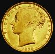 London Coins : A185 : Lot 1943 : Sovereign 1879S Shield Reverse, Marsh 75, S.3855 VF/NEF with a minor scratch before FID