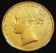 London Coins : A185 : Lot 1946 : Sovereign 1880M Shield Reverse, Marsh 61, S.3854, in an NGC holder and graded AU58, Very Rare rated ...