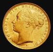London Coins : A185 : Lot 1947 : Sovereign 1880S George and the Dragon, Horse with long tail, WW complete on broad truncation, Small ...