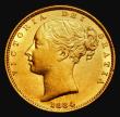 London Coins : A185 : Lot 1965 : Sovereign 1884S Shield Reverse, Marsh 80, S.3855B GEF/AU the reverse choice and lustrous, in an LCGS...