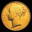 London Coins : A185 : Lot 1968 : Sovereign 1885M Shield Reverse, Marsh 66, S.3854A, EF/GEF in an LCGS holder and graded LCGS 60