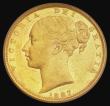 London Coins : A185 : Lot 1980 : Sovereign 1887M Young Head, Shield Reverse, Marsh 68, S.3854A, GEF/AU and lustrous, the reverse choi...