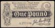 London Coins : A185 : Lot 2 : One Pound Bradbury 1914 First Issue Duggleby T1 series A. 277334 perhaps VF for wear but has been to...